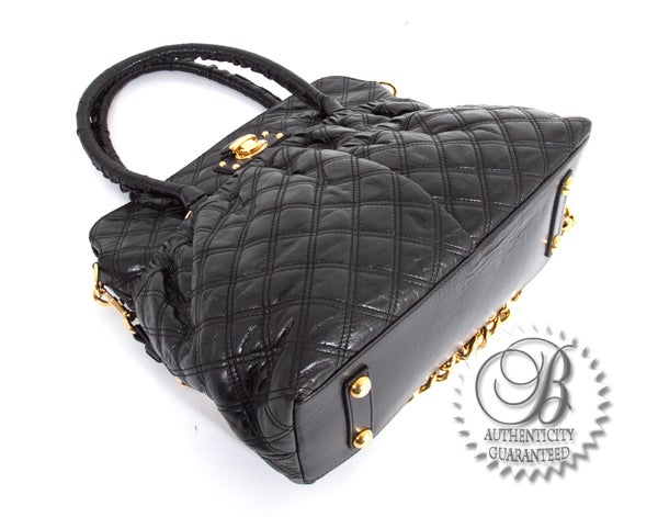 Women's Marc Jacobs Black Quilted Calfskin Leather Ryder Bag For Sale