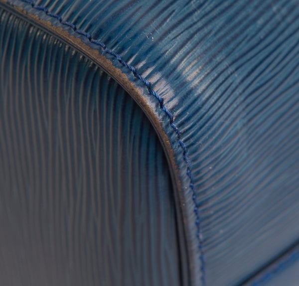 Louis Vuitton Blue Epi Leather Speedy 30 Bag For Sale 3
