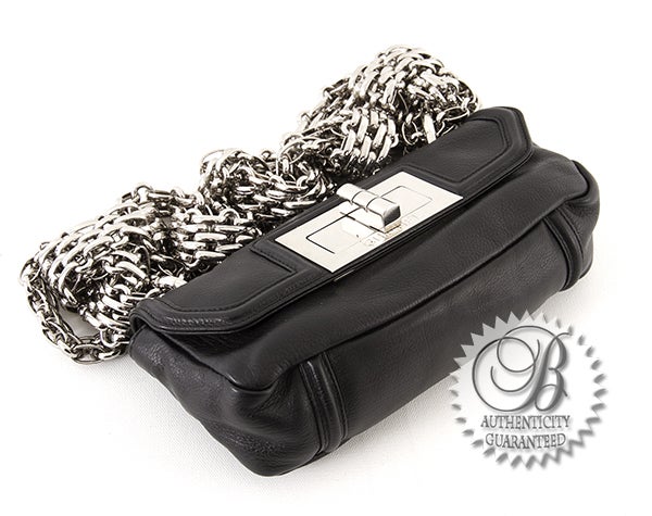 Women's Chanel Black Lambskin Mademoiselle Bijoux Chain Mini Flap Bag For Sale