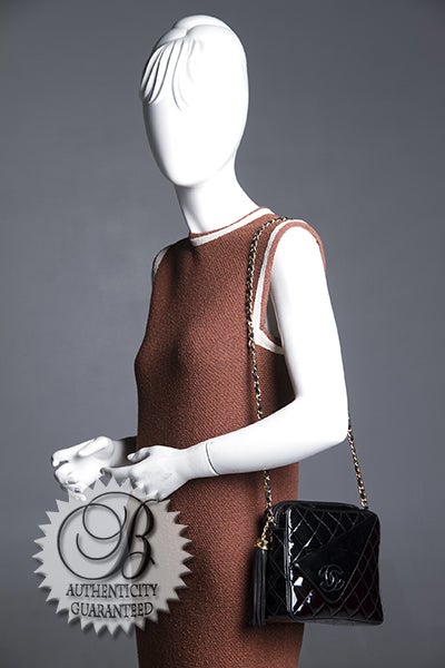 Chanel Black Patent Tassel Shoulder Bag Vintage 7