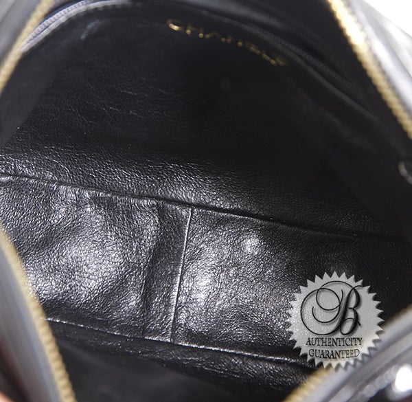 Chanel Black Patent Tassel Shoulder Bag Vintage 4