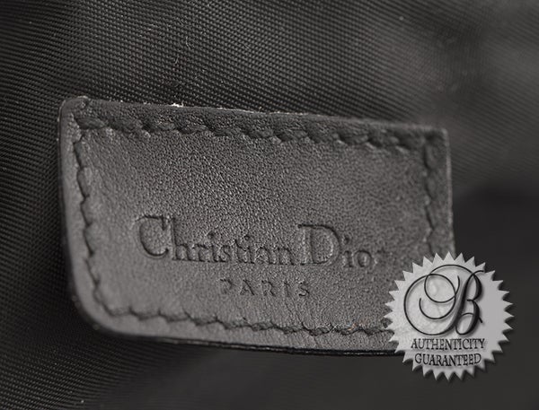 Christian Dior Canvas Black CD Classic Saddle Bag Pochette For Sale 1