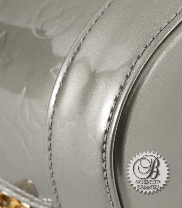 Louis Vuitton Monogram Vernis Alma Gris Gray Silver Bag 2