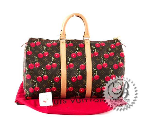 Louis Vuitton Cerises Cherries Keepall 45 Travel Bag For Sale 6