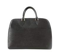 Louis Vuitton Black Epi Sorbonne Satchel Briefcase Bag