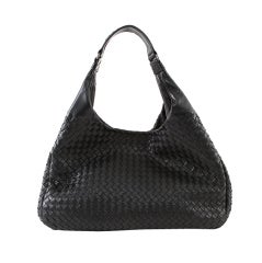 Bottega Veneta Large Black Woven Campana Hobo Bag