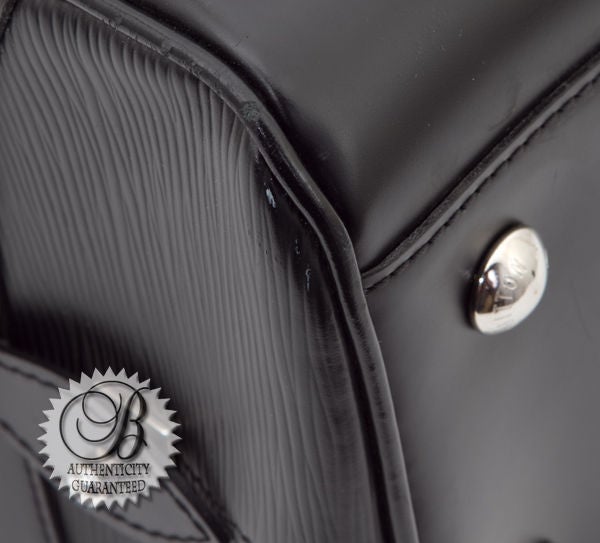 LOUIS VUITTON Black Epi Bowling Montaigne GM Bag For Sale 1