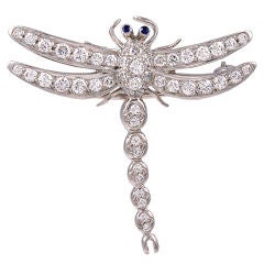 Tiffany & Co. Garden Dragonfly Brooch, Platinum