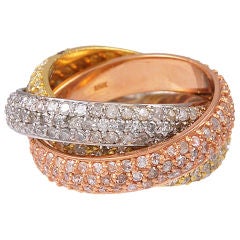 Diamond Tri-color Rolling Ring