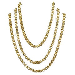 Circa 1960
s Gold Link Necklace, 58"