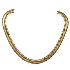 Gold Snake Collar Necklace