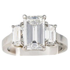 Gorgeous Emerald Cut Diamond Ring, 2.34 CT 'F' 'VVS1'