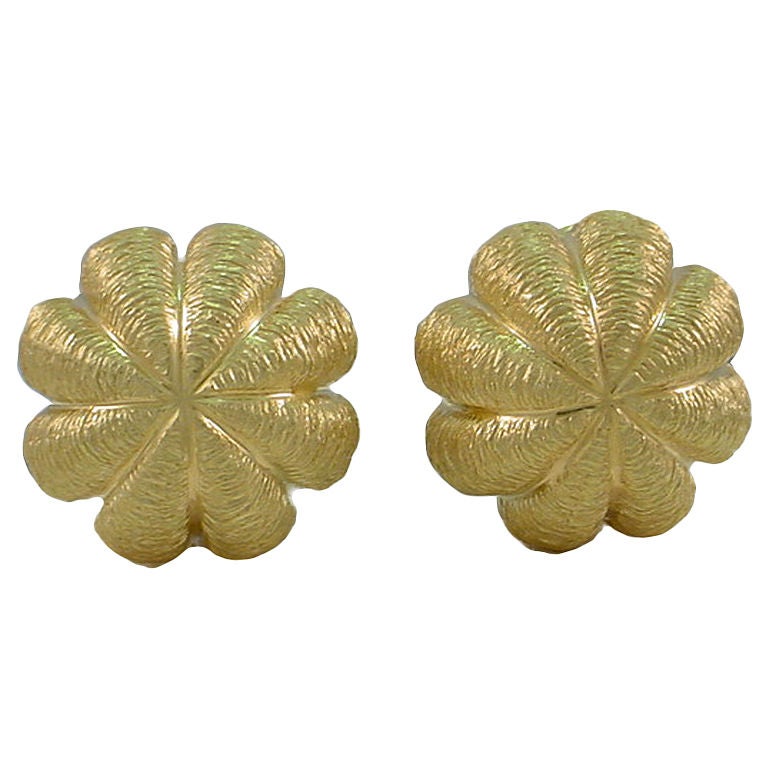TIFFANY & CO. "Acorn" Gold Earrings