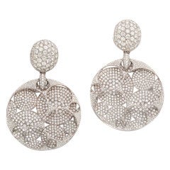 Superb Diamond Disc Earrings