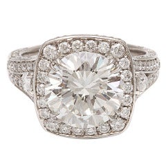 Outstanding Round Brilliant Engagement Ring GIA