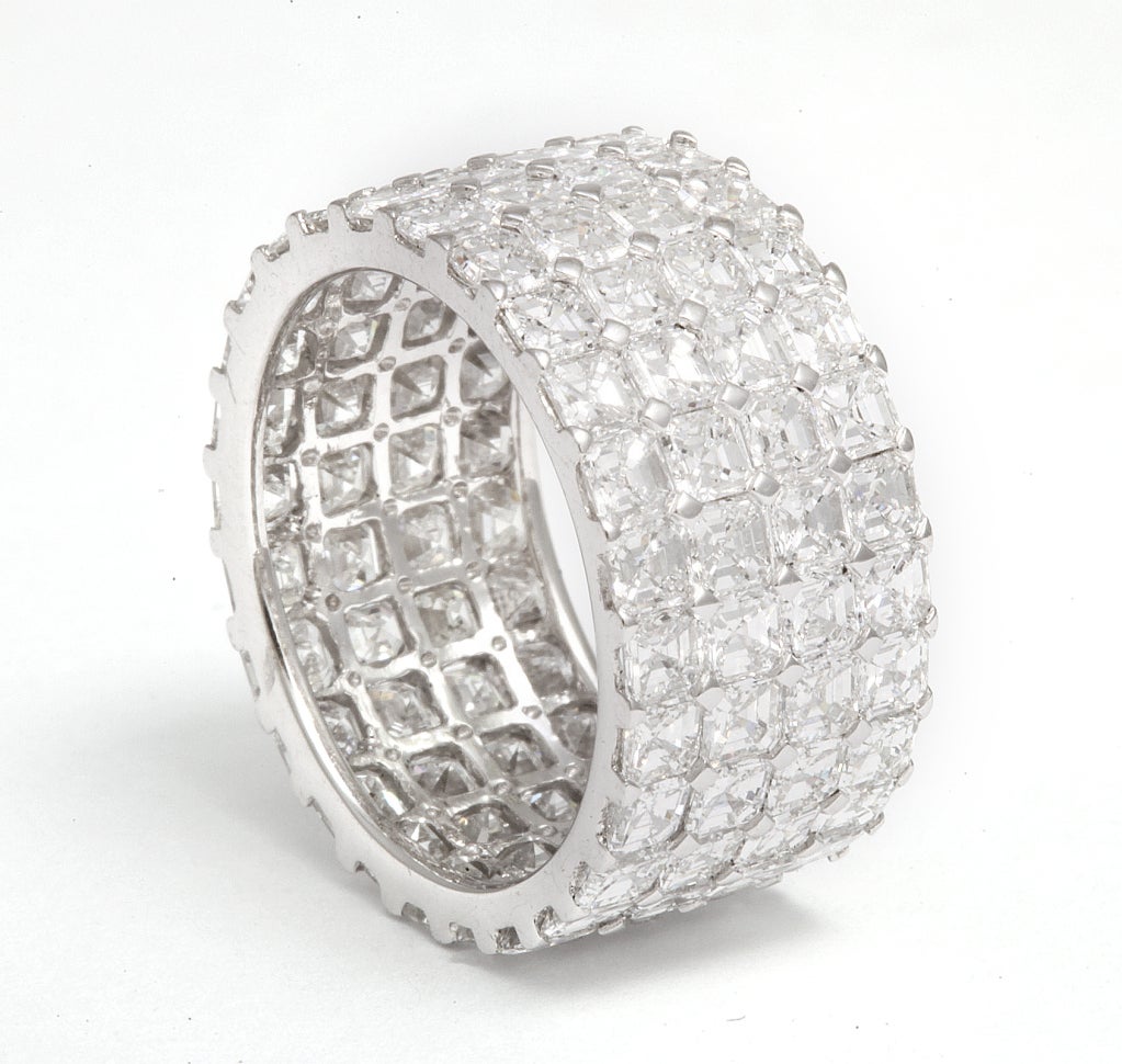 Bold Asscher Cut Diamond Band