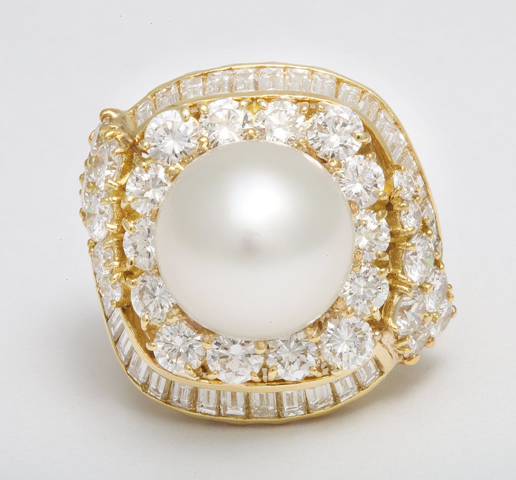 Pearl Diamond Ring