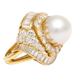 Pearl Diamond Ring