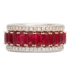 Vibrant Ruby Diamond Ring