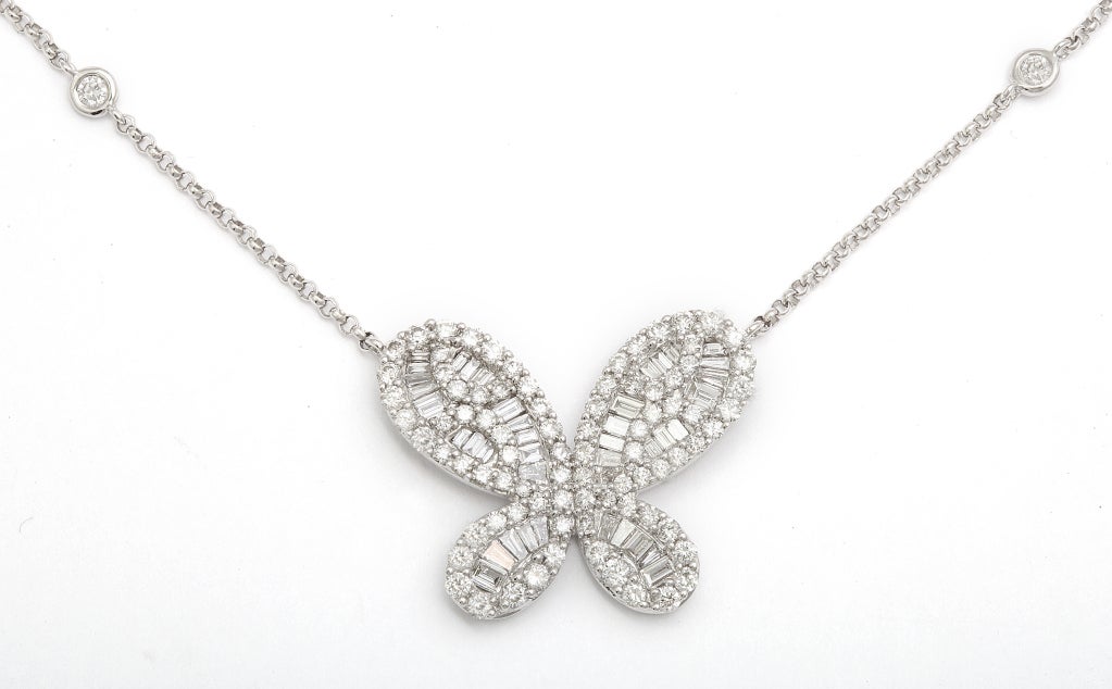 Diamond Butteryfly Pendant on Diamond by the Yard