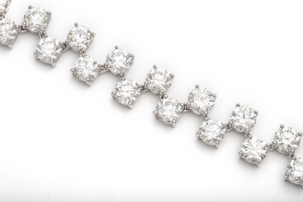 Gorgeous Floating Diamond Bracelet, 25.20 Carats