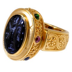 "AntiQuity" Ring with Ancient Roman Amethyst Intaglio