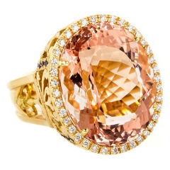 Impressive Morganite Beryl "Queen" Ring