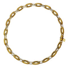 Stunning Extra Large Oval Link Two-Tone Chain