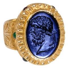 AntiQuity Ring with Ancient Roman Jet Intaglio