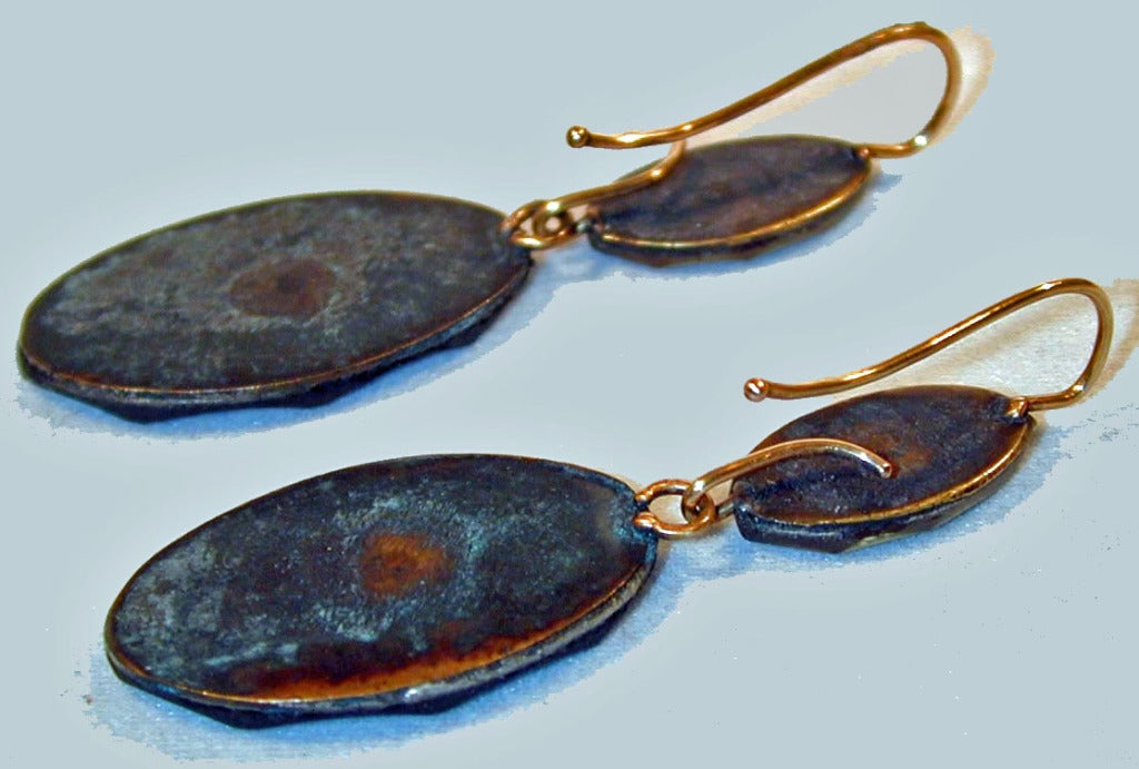 Antique Vauxhall Glass Drop Earrings