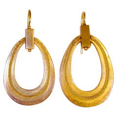 Antique Georgian Gold Hoop Earrings