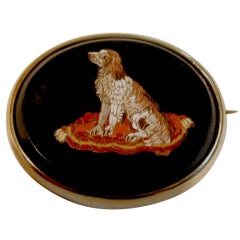 Mikro-Mosaik King Charles Spaniel Brosche