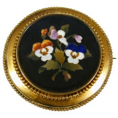 Antique Pansy Motif Brooch