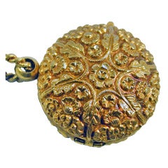 Antique Locket with Embossed Repousse Design