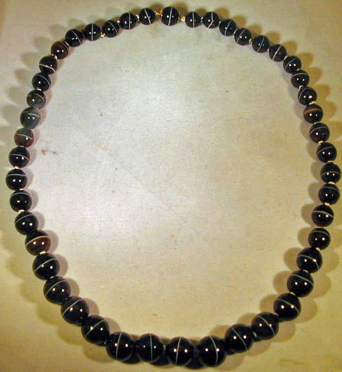 Antique Banded Agate Necklace