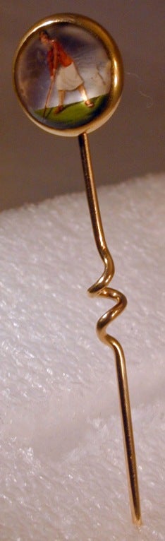 Antique Essex Woman Golfer Stickpin 1