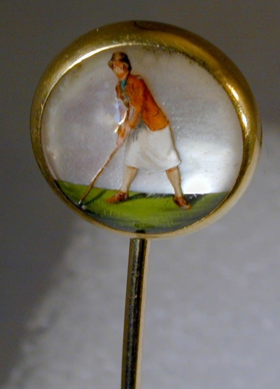 Antique Essex Woman Golfer Stickpin 2