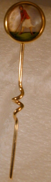 Antique Essex Woman Golfer Stickpin 4