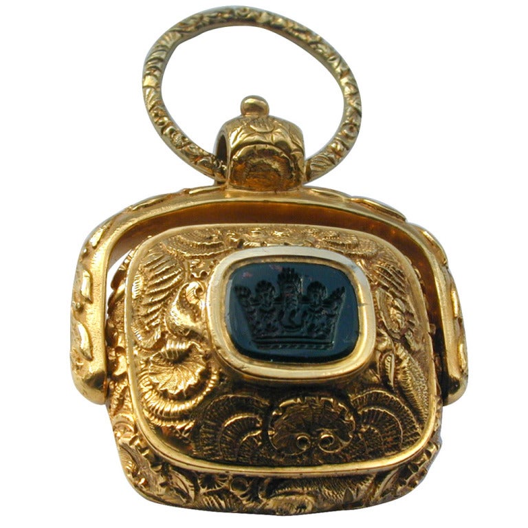 Antique Judaica Fob Seal