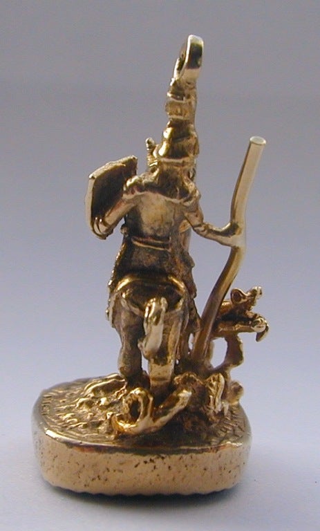 Men's Antique Fob of Saint George and the Dragon