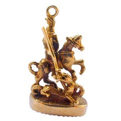 Antique Fob of Saint George and the Dragon