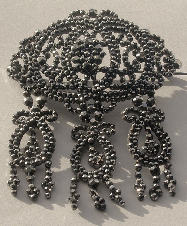 Victorien Broche en acier ajouré antique en vente