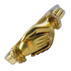 Antique  Gold "Fede", Clasped Hand, Ring