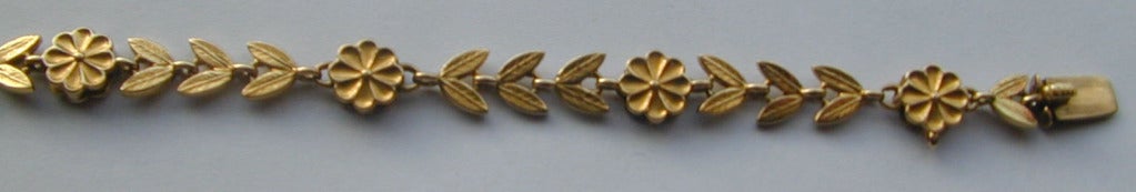 Carlo and Arthur Giuliano Gold Floral Bracelet In Excellent Condition In Baltimore, MD