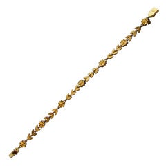 Carlo and Arthur Giuliano Gold Floral Bracelet