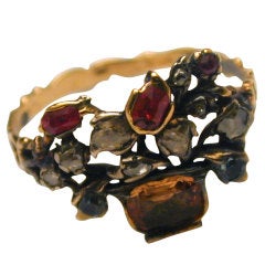 Scarce Antique Georgian Giardinetti Ring
