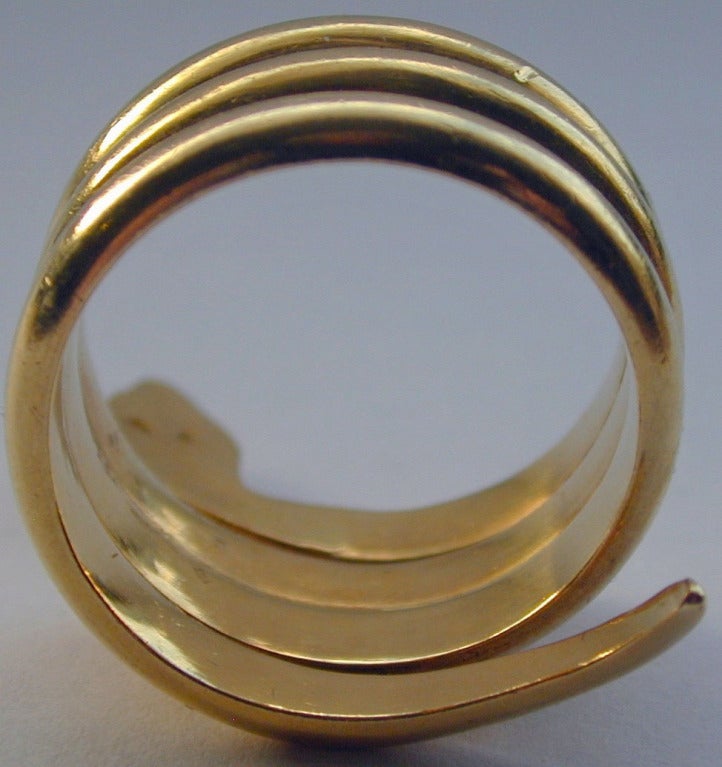 Antique Gold Snake Ring In Excellent Condition In Baltimore, MD