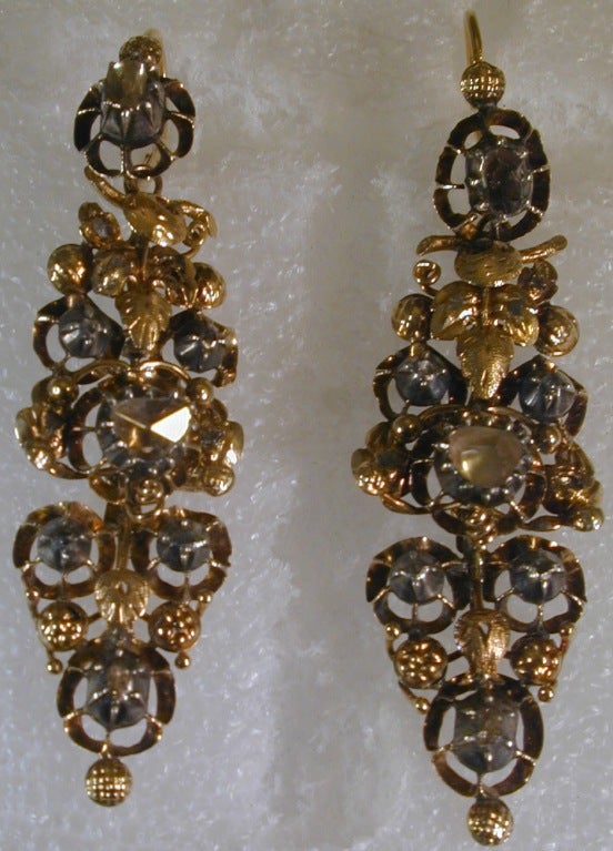 Victorian Antique 19th Century Spanish  Earrings