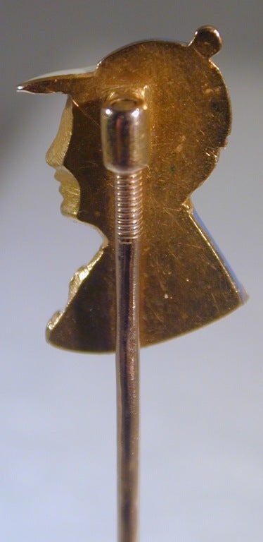 Antique Enameled Jockey Stickpin For Sale 1