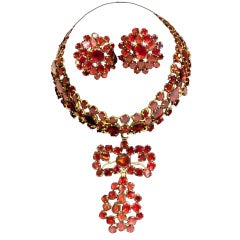 Remarkable 18th Century 'Queen Anne' Choker and Earrings